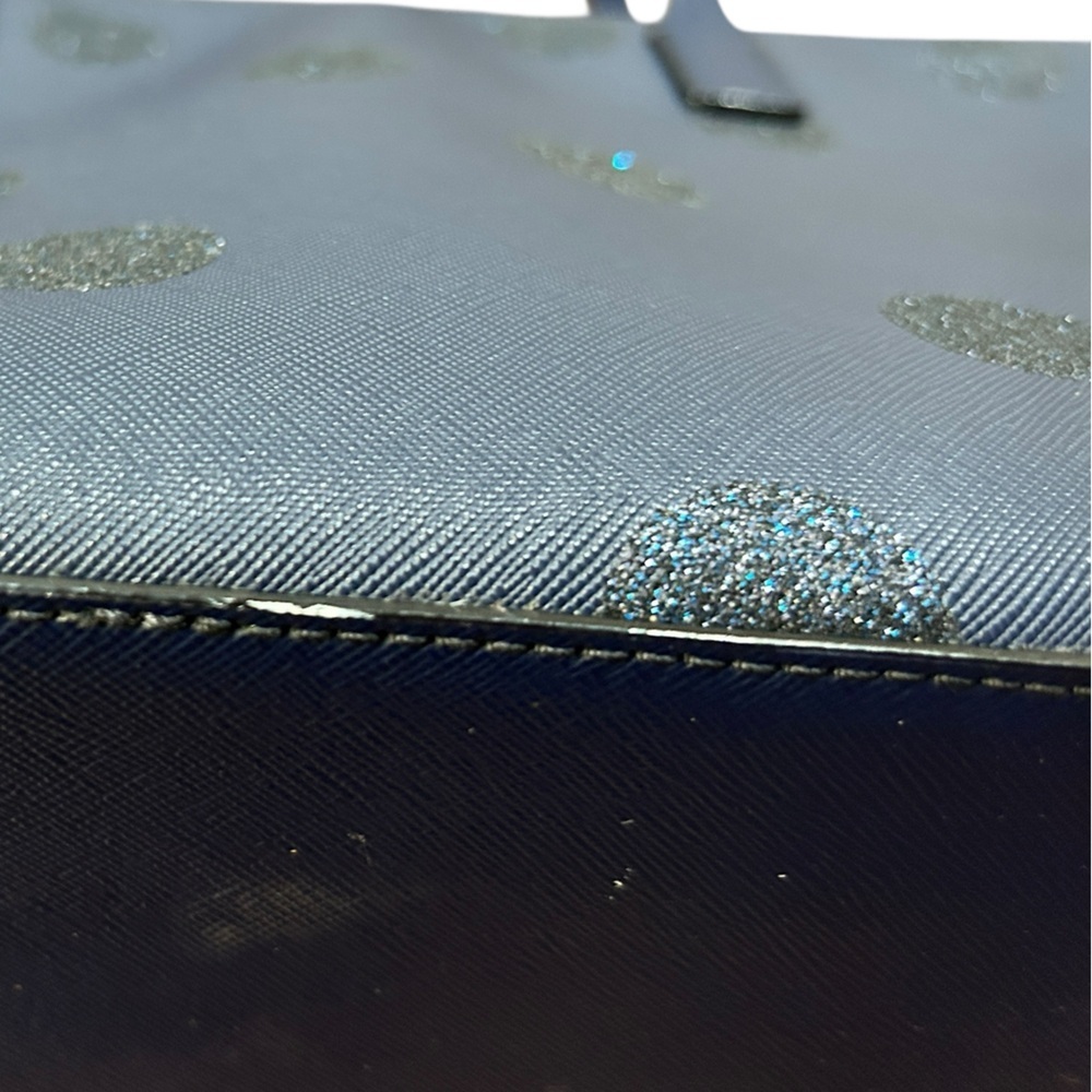 Kate Spade Blue Hani Haven Lane Tote with Sparkle Polka Dots - Picture 7 of 8